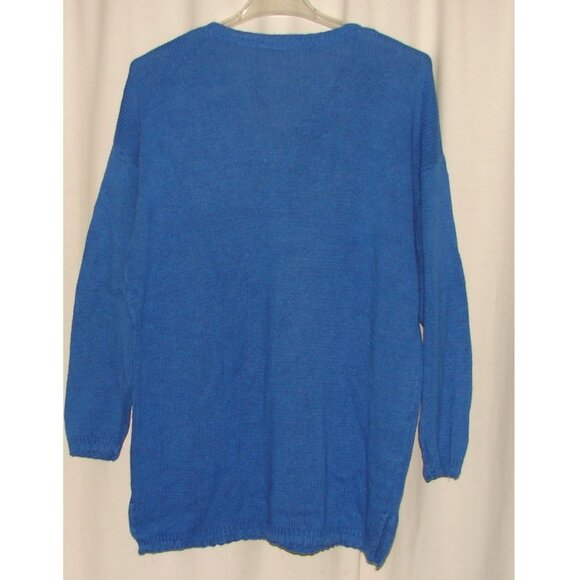 Vtg International Sportswear Oversized Knit Sweater Tunic TOP, Size 2X-3X Blue - Picture 2 of 7